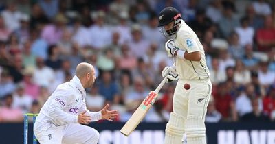 Henry Nicholls out in bizarre fashion as Jack Leach takes one of luckiest wickets ever