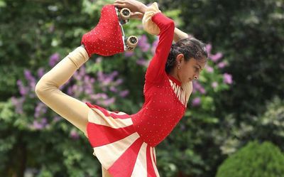 Vizag’s artistic skater Sahiti on a roll