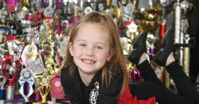 Tiny dancer: Coatbridge kid Leah is a disco golden girl