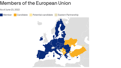 European Union grants candidate status to Ukraine and Moldova