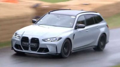 BMW M3 Touring Takes It Easy In The Rain On First Goodwood Run