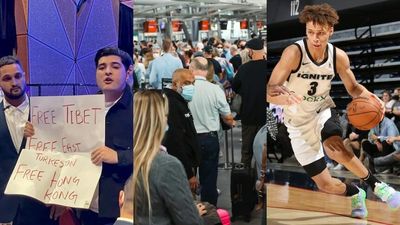 The Loop: Protesters interrupt Chinese ambassador, airports hit by school holiday rush, and more Aussies drafted to the NBA