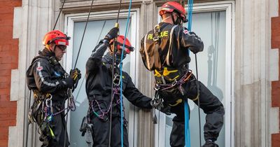 Special forces veterans abseil into home to evict squatters as bailiffs storm building