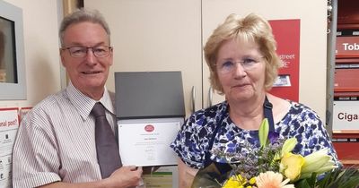 Kippen couple recognised for 30 years of service running village Post Office