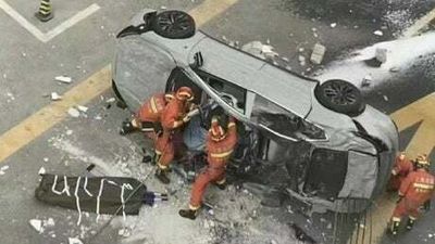 Two test drivers killed as Nio electric car plummets out of office building in Shanghai