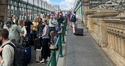 Edinburgh Waverley passengers caught in huge queues as trains cancelled by crash