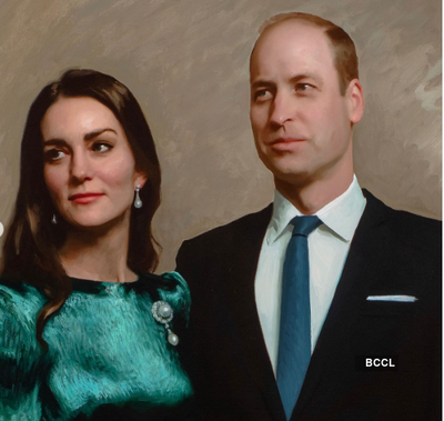 UK's Prince William and his wife Kate Middleton's first joint portrait released
