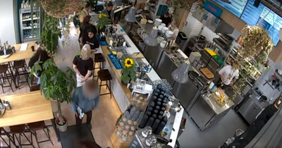 Brazen Edinburgh bistro thief caught on camera stealing laptop before strolling out