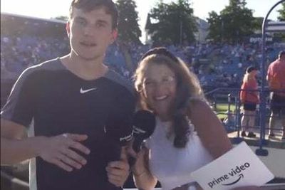 Good luck? British tennis star Jack Draper pooed on by bird during live TV interview