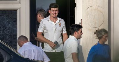 Harry Maguire arrives in France to marry childhood sweetheart at lavish chateau