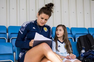 Six-year-old girl meets Scotland hero after writing heart-warming letter