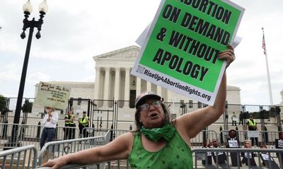 ‘One of our darkest days’: outrage after supreme court overturns Roe v Wade