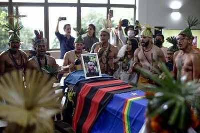 Bruno Pereira mourned by loved ones in Brazil ceremony ahead of funeral for Dom Phillips