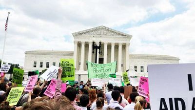 Outside the Supreme Court, Our First Glimpse of Post-Roe Politics
