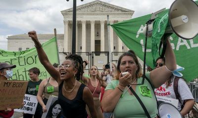 ‘Outrage and action’: protesters young and old gather outside supreme court