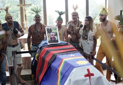 Brazilian indigenous defender Pereira buried with traditional send-off