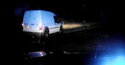 Van driver high on cocaine and booze cuts-up police car and leads officers on midnight chase