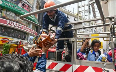 Fire at commercial complex housing children’s hospital in Ahmedabad; 13 newborns among 75 people rescued