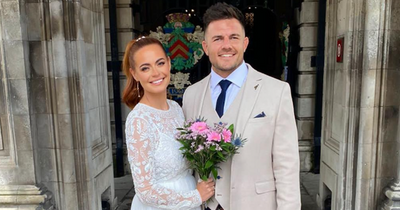 Welsh rugby star Ellis Jenkins marries singer Sophie Evans after telling everyone the wedding would be in two years