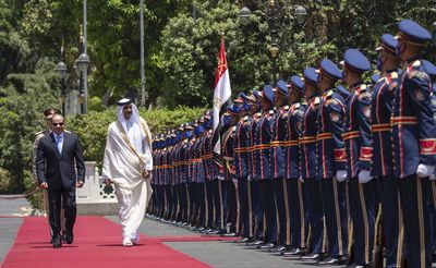 Egypt’s el-Sisi and Qatar’s emir hold talks during Cairo visit
