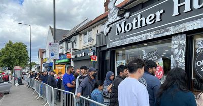 Hundreds of people queue for hours to buy fish and chip meal for 45p instead of £8.75