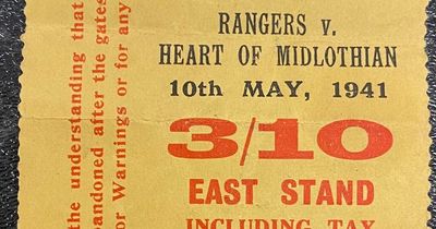 Edinburgh Heart of Midlothian WWII ticket found with 'air raid disclaimer'