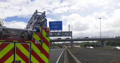 Woman rushed to hospital after two car crash on M50