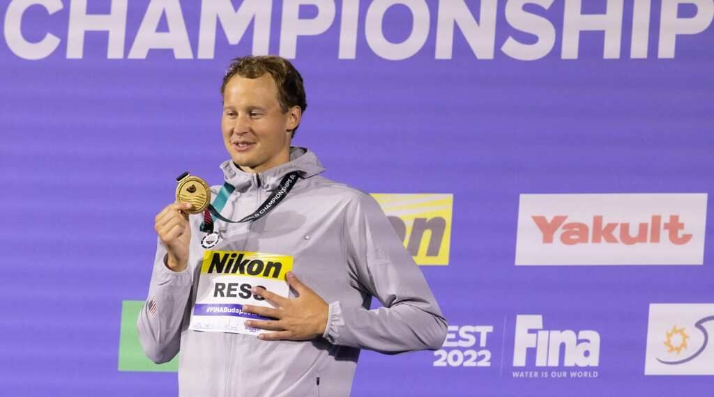 American Swimmer Justin Ress Wins Gold at Worlds After…