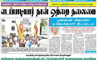 Panneerselvam’s name dropped from Namadhu Amma