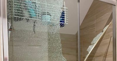 Shower door explodes in Co Down home scattering glass shards across the room