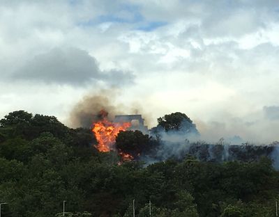 Firefighters battle for hours to put out blaze at Edinburgh landmark