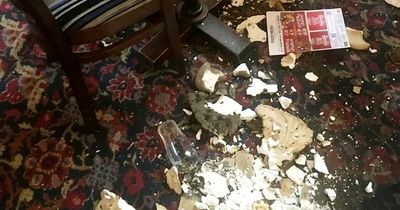 Man's near miss at Wetherspoons as ceiling lands on his table