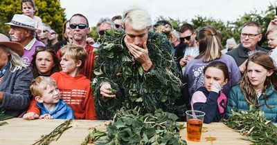 YouTuber eats 54 feet of nettles to claim title at world nettle eating contest
