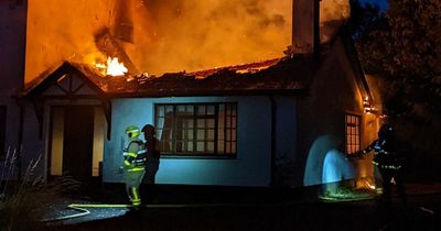 Dramatic pictures show massive fire ripping through west Dublin home