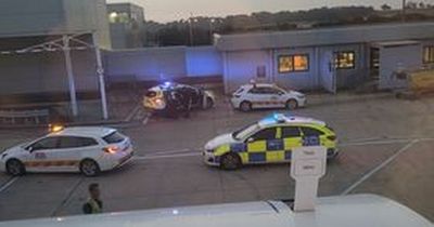 Bristol Airport attack - shocking video shows moment passenger punches security