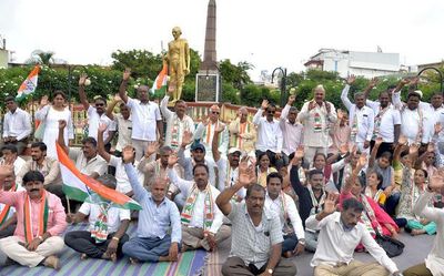Congress holds protests against Agnipath in Mysuru