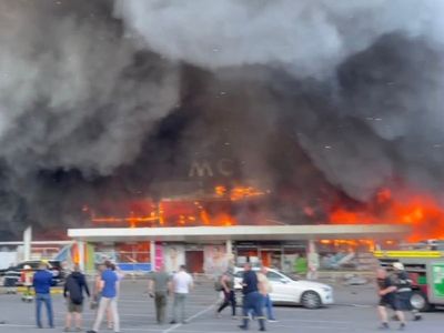 ‘Barbaric’ missile attack on Ukrainian shopping centre condemned as Nato reveals massive troop surge