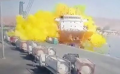 Toxic gas released in Jordan port kills 13, injures 250