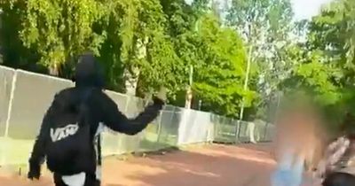 Disturbing footage shows teenagers hurling racist abuse at Muslim woman in park
