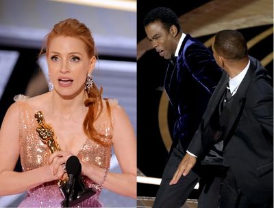 Jessica Chastain said she had to find ‘calmness’ when accepting Oscar after Will Smith slap