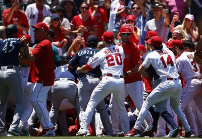 The Mariners-Angels brawl looked even more intense from a fan’s close-up video