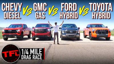 Toyota Tundra Hybrid Drag Races Silverado, GMC Sierra, F-150 Hybrid