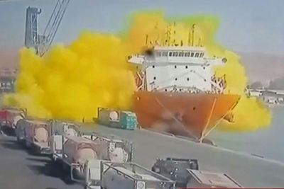 Chlorine gas leak kills 13 in Jordan port