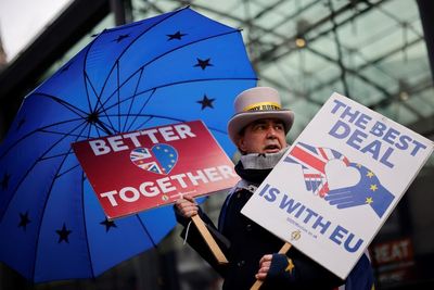 Police seize anti-Brexit protester’s speakers hours after new Tory law takes force