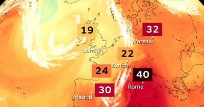 UK heatwave: Map shows how 40C scorcher is travelling across Europe