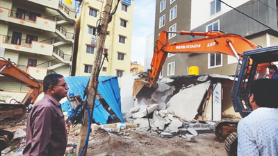 Complexes in HBR Layout razed, Bangalore Development Authority reclaims Rs 100 crore properties