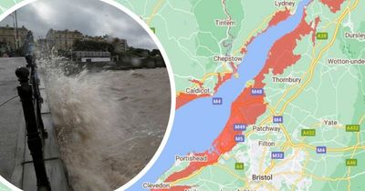 The areas in and around Bristol that 'will be underwater' by 2050
