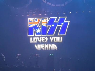 Kiss mocked for displaying Australian flag at gig in Austria