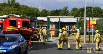 Parents collect children as school evacuated by firefighters