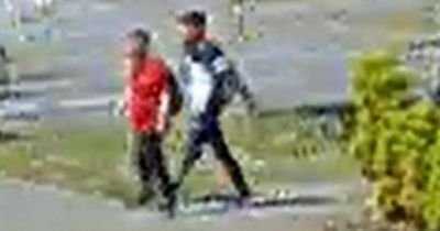 Stranger bent down to kiss girl, three, in front of distressed mum - police hunting two men